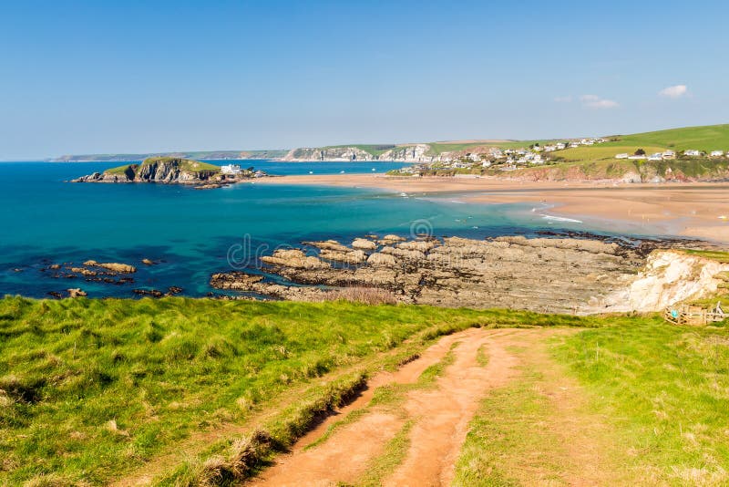 Bantham Beach Devon stock image. Image of burgh, amazing 53192343