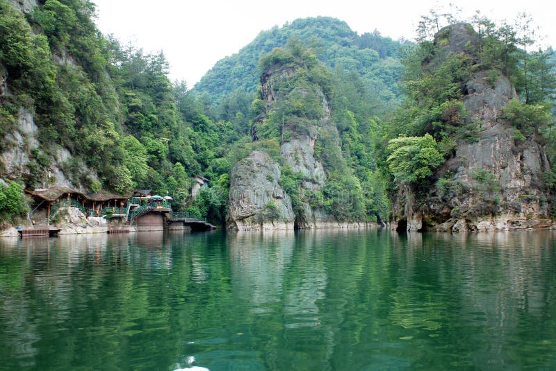 Baofeng lake in Zhangjiajie stock photo