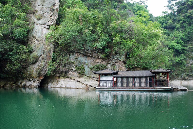 Baofeng lake in Zhangjiajie stock image