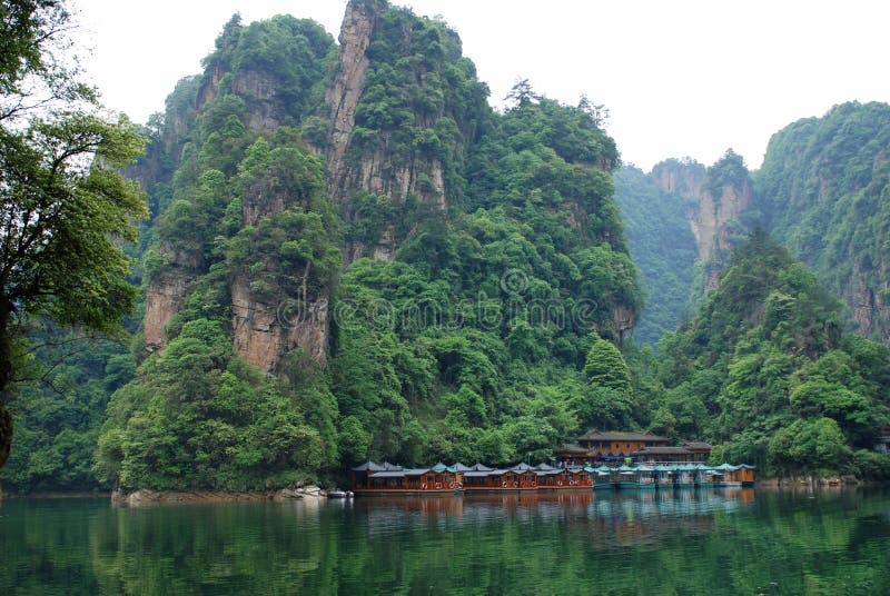 Baofeng lake in Zhangjiajie stock photography