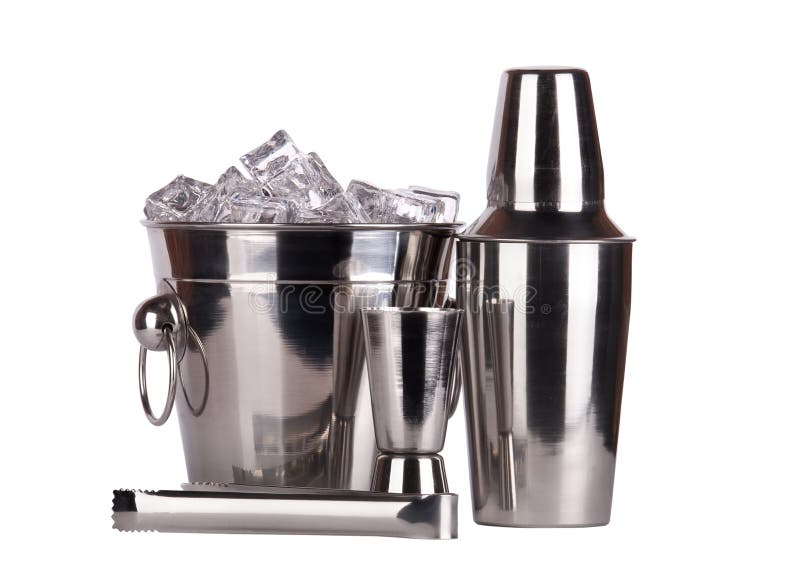 Bar Accessories with Ice Isolated Stock Photo Image of commercial