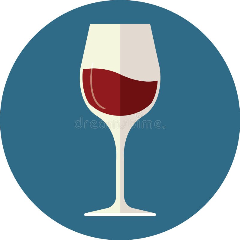 Bar alkoholu szklany czerwone wino ilustracja wektor