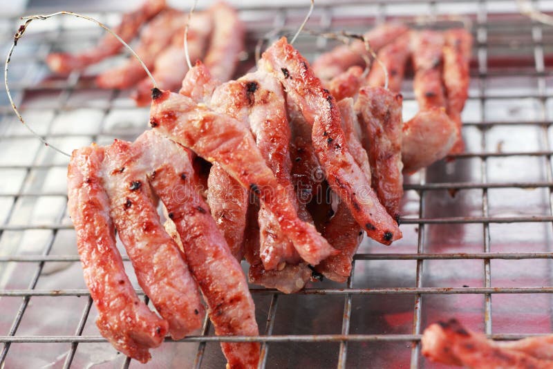 BarBQ or BBQ Grill of Meat Stock Image Image of grilling, lunch