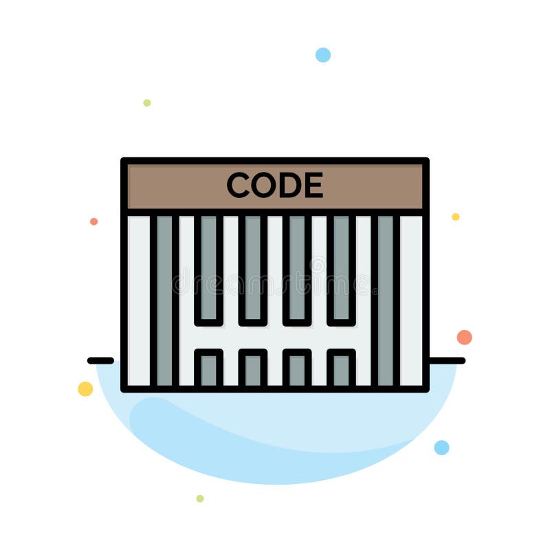 Bar, Barcode, Code, Shopping Abstract Flat Color Icon Template vector illustration