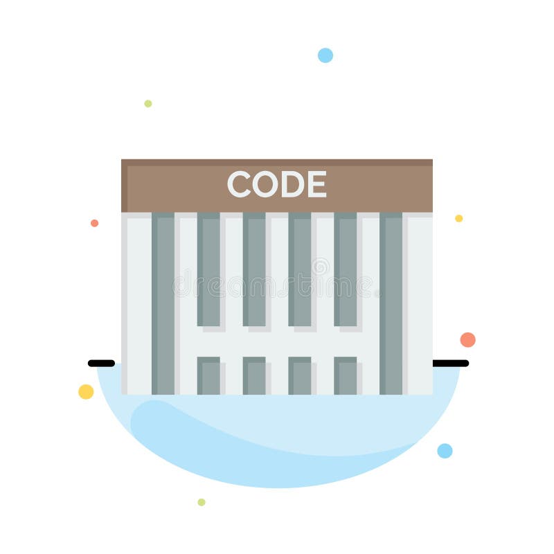 Bar, Barcode, Code, Shopping Abstract Flat Color Icon Template stock illustration