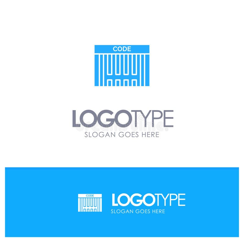 Bar, Barcode, Code, Shopping Blue Logo vector vector illustration