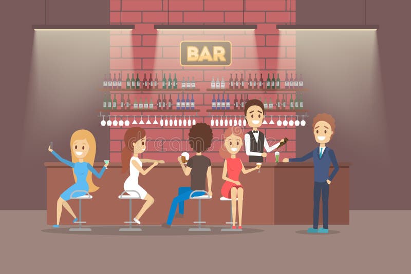 Alcohol Drinks Pros and Cons Infographic. Drinking Alcohol Stock Vector