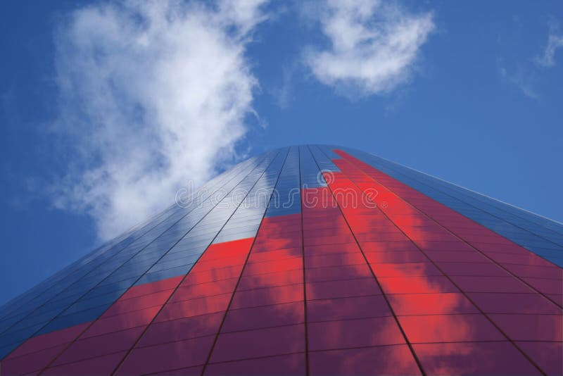 Bar chart on skyscraper