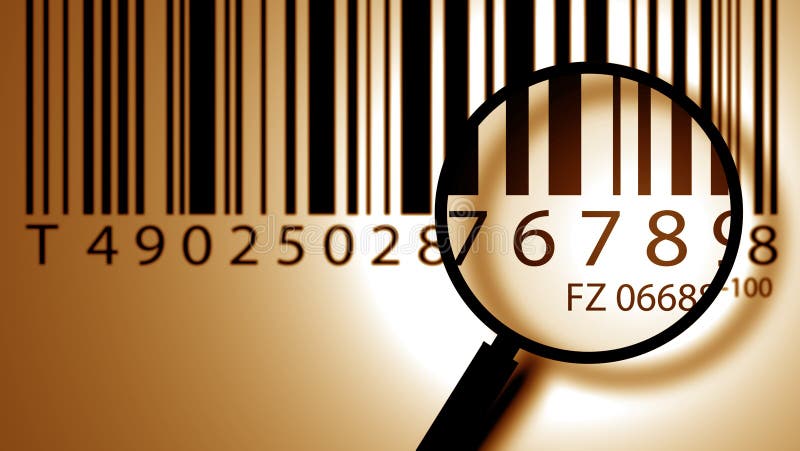 Bar code label with lens