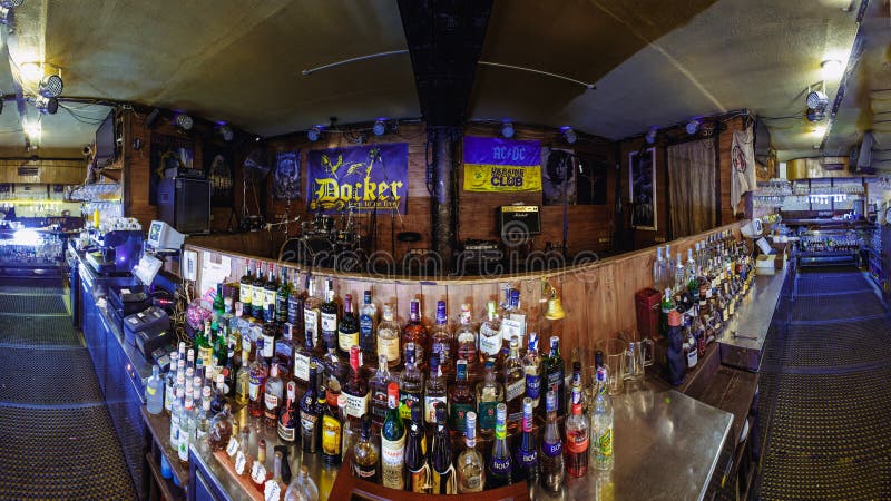 Bar counter with alcohol in the pub stock photography Bar counter with alcohol in the pub stock photography