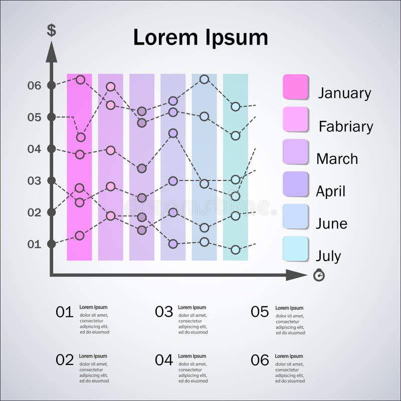 Bar graph and line graph templates, business infographics, vector eps10 illustration royalty free illustration Bar graph and line graph templates, business infographics, vector eps10 illustration royalty free illustration