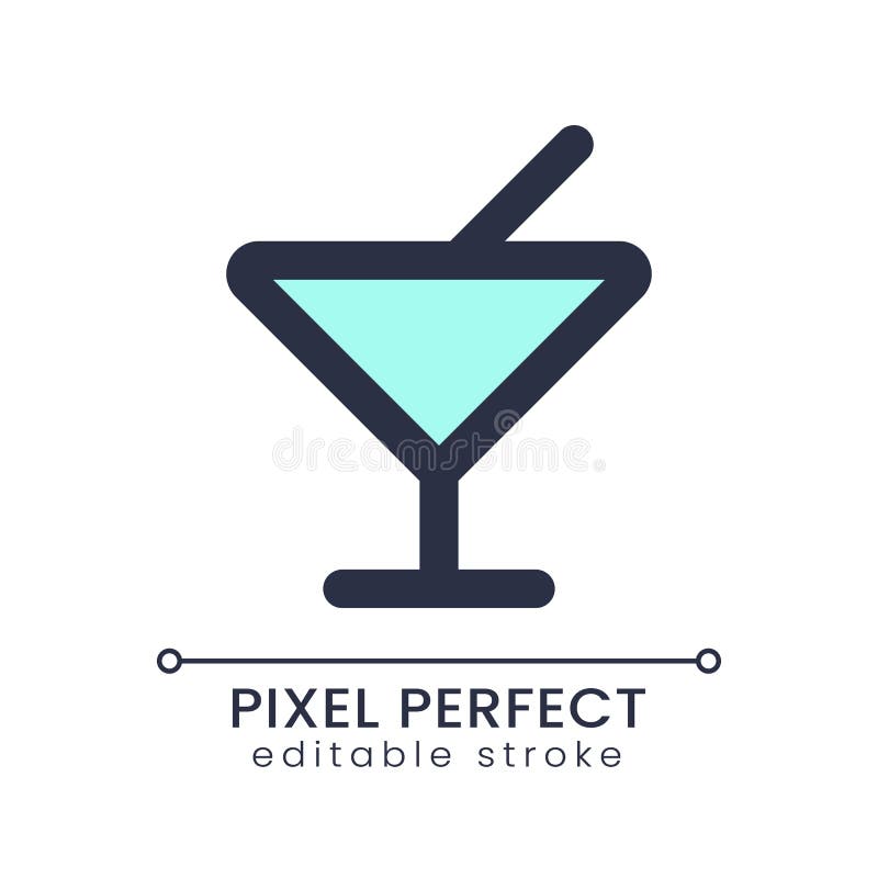 Bar pixel perfect RGB color ui icon stock illustration