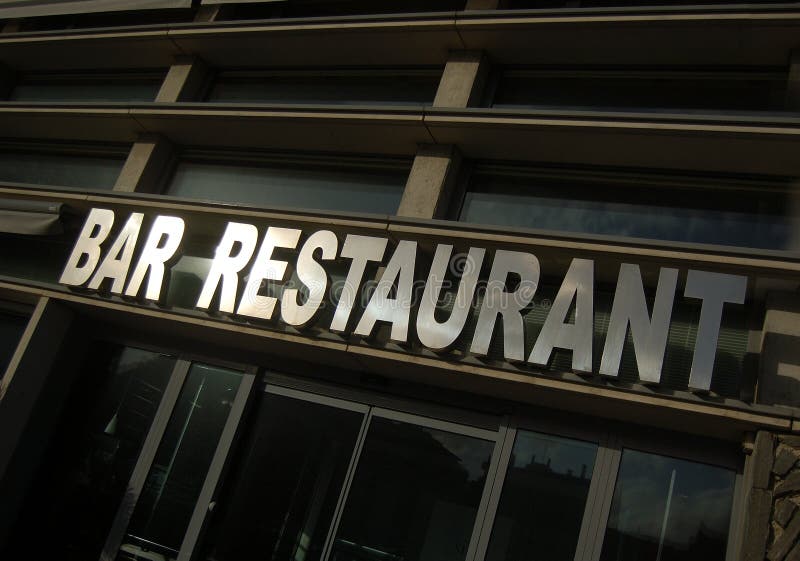 Bar Restaurant entrance royalty free stock photo