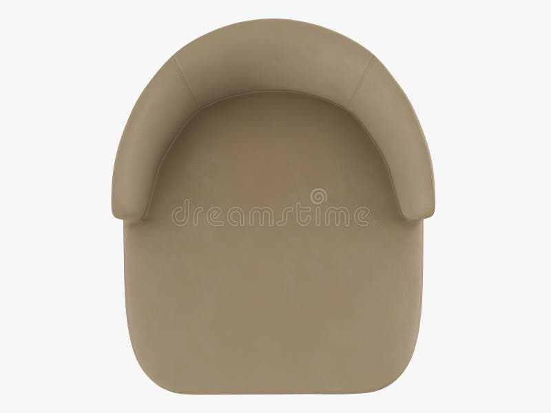 Bar Stool Top View on White Background 3d Rendering Stock Illustration