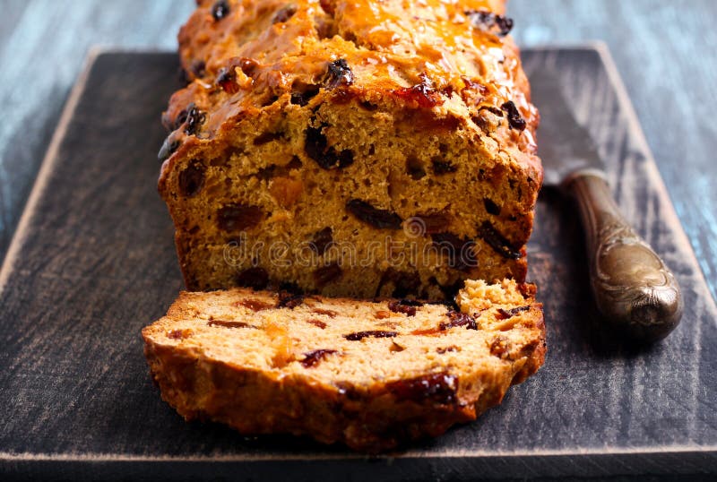 Bara-brith Traditionelles Waliser-Frucht Teabread, Stockfoto - Bild von ...