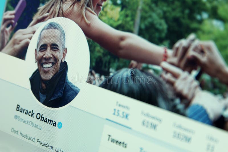 Barack Obama-Gezwitscher stockfotografie Barack Obama-Gezwitscher stockfotografie