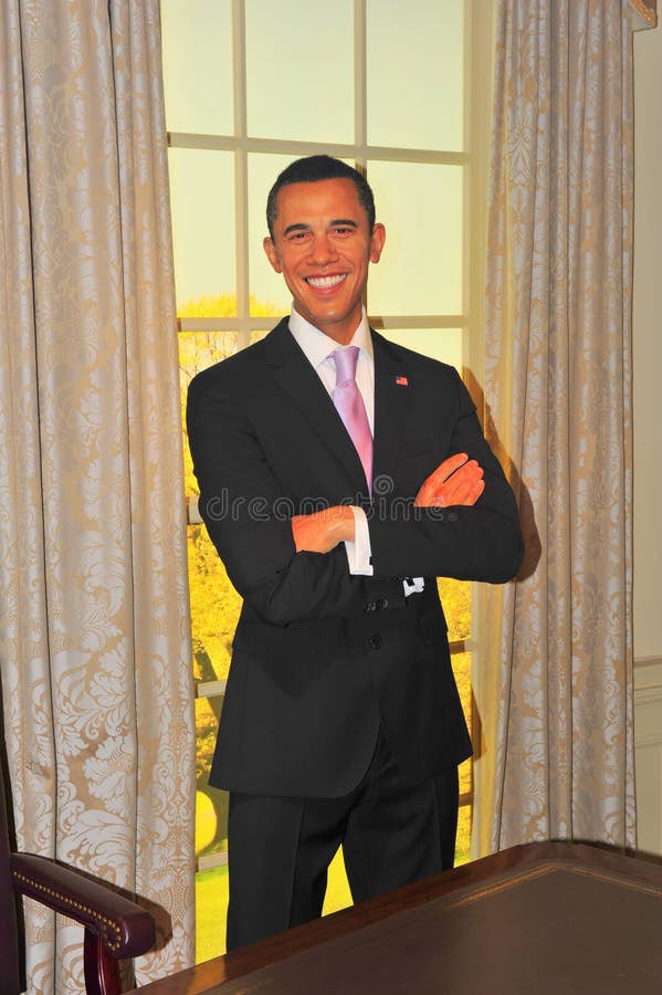 Barack Obama, président des Etats-Unis, à Madame Tussaud's photo stock Barack Obama, président des Etats-Unis, à Madame Tussaud's photo stock