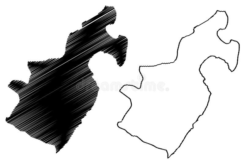 Barahona Province Dominican Republic, Hispaniola, Provinces of the Dominican Republic map vector illustration, scribble sketch Barahona map,. Barahona Province Dominican Republic, Hispaniola, Provinces of the Dominican Republic map vector illustration, scribble sketch Barahona map,