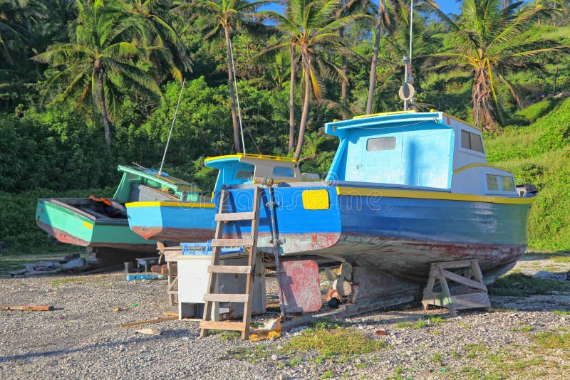 Barbados Fishing Boats stock image. Image of wooden, travel 21572119