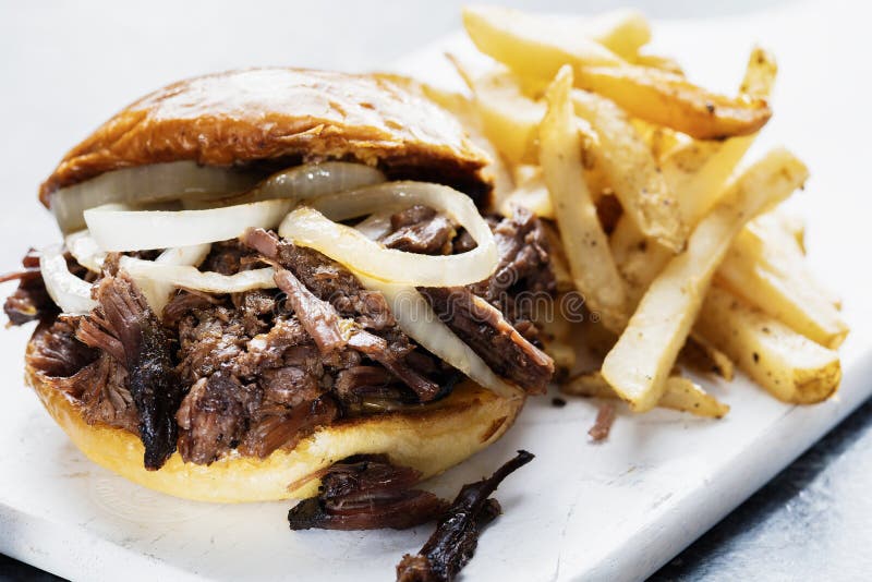 Barbecue Beef Brisket Burnt Ends Sandwich Stock Image Image of beef