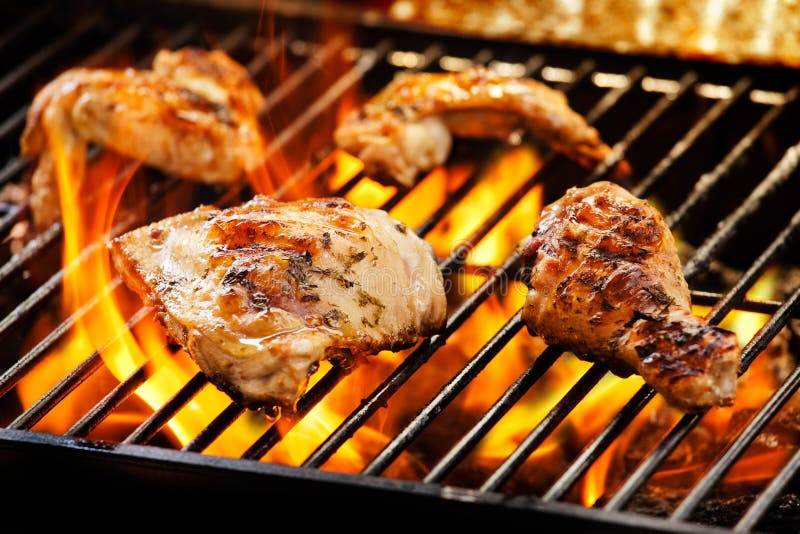 Barbecue Chicken stock photo. Image of grill, fire, barbecue 30647632