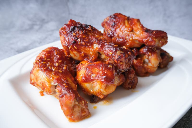 Barbecue Chicken Drumsticks with Sesame Stock Image Image of asian