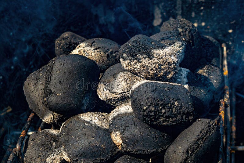 Barbecue coals closeup stock photo. Image of burn, family 145996598