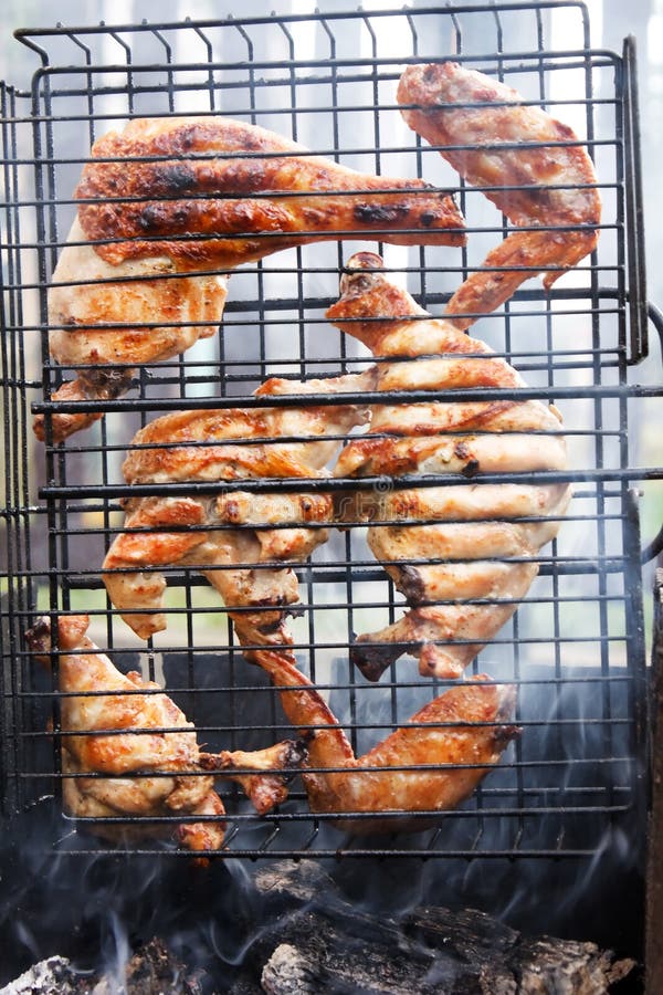 Barbecue del pollo fotografia stock libera da diritti