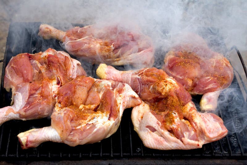 Barbecue di pollo fotografia stock