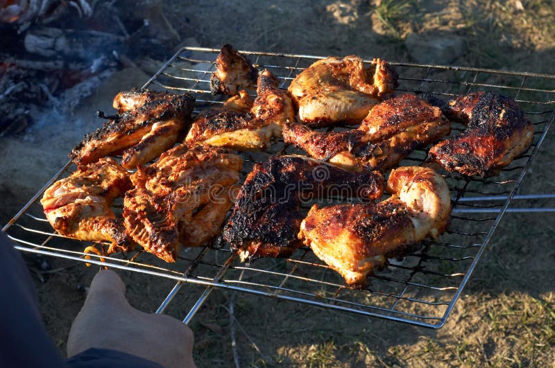 Barbecue di pollo immagini stock