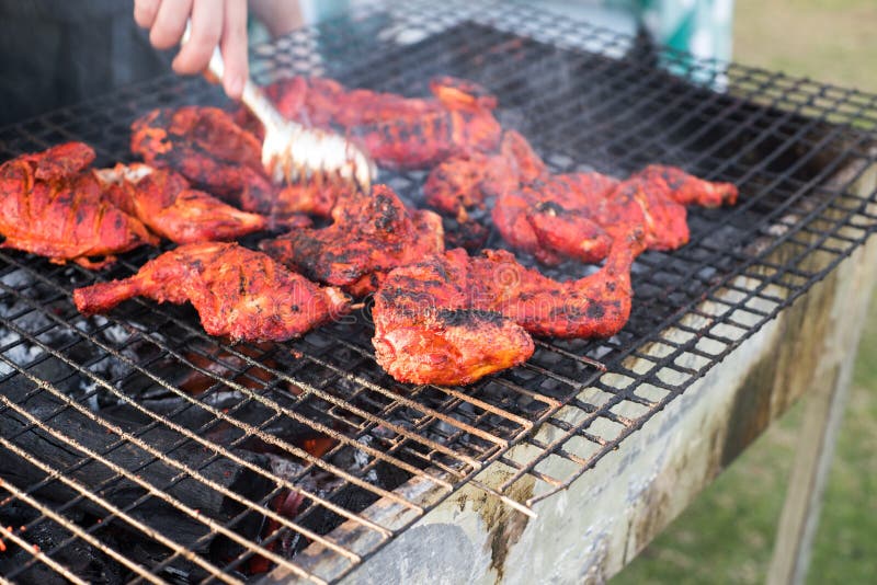 Barbecue del pollo immagine stock