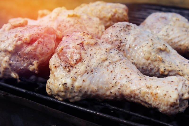 Barbecue del pollo immagini stock