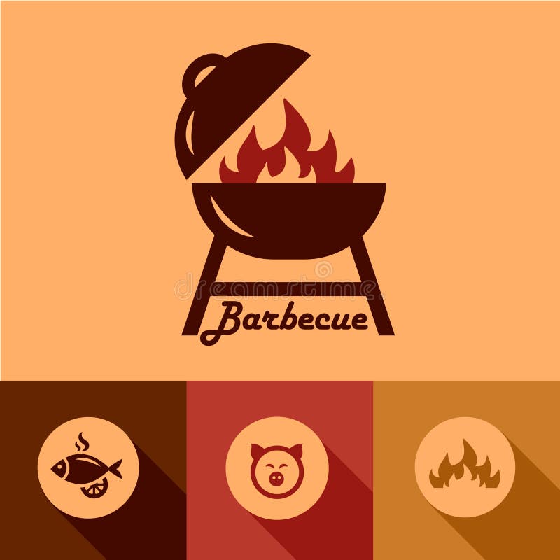 Barbecue design elements stock illustration