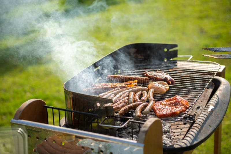 Barbecue in Garden stock image. Image of picnic, meat 41676081