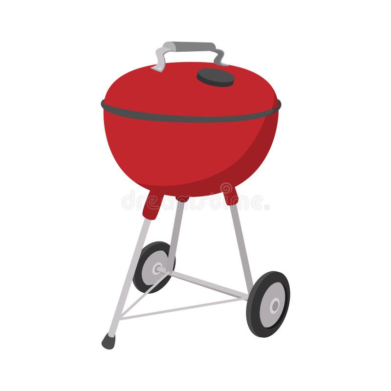 Barbecue Grill Cartoon Icon Stock Vector - Illustration of equipment