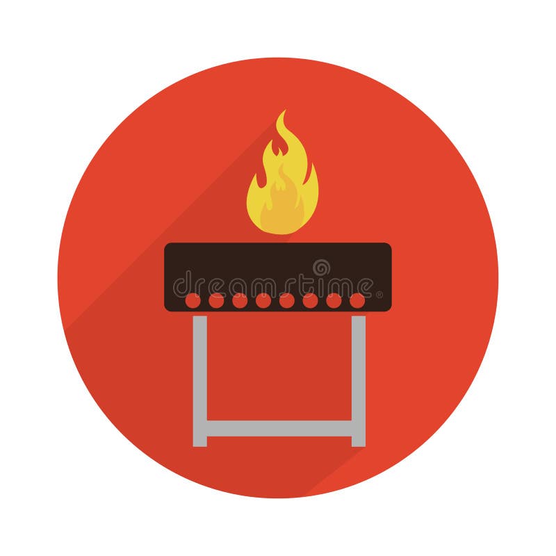 Barbecue icon on a white background, vector illustration vector illustration