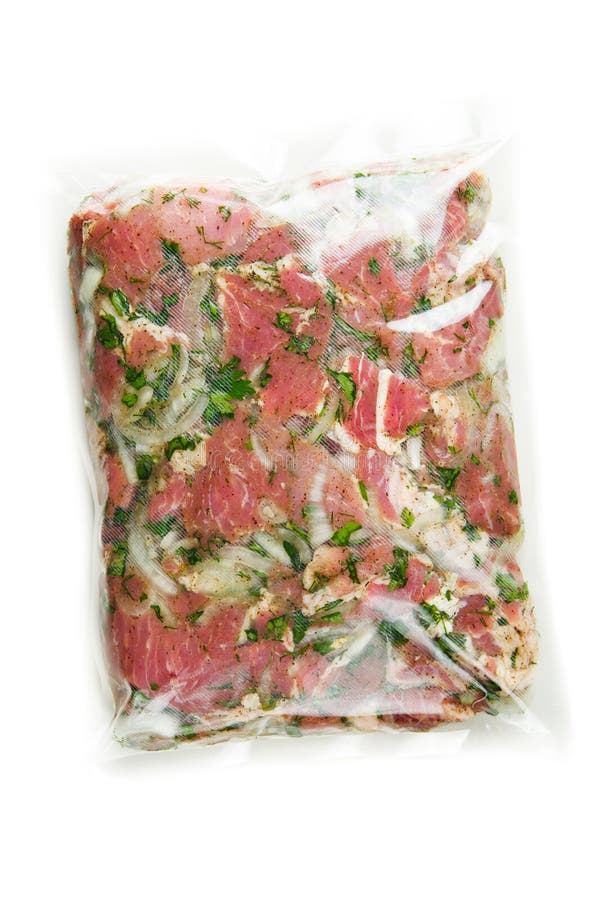 Barbecue Meat In Vacuum Marinade Bag Stock Image Image of barbecue
