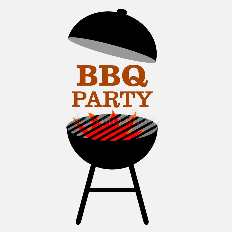 Barbecue Party, Bbq Party With Fire Invitation Stock Illustration -  Illustration Of Fried, Election: 109311680