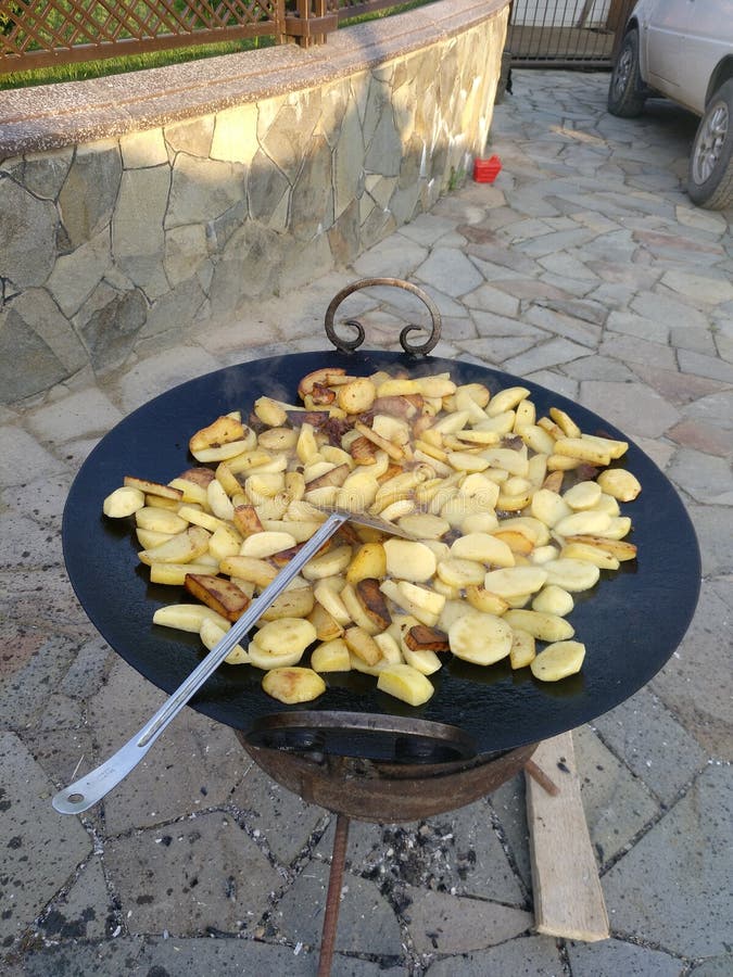 Barbecue potato royalty free stock photo