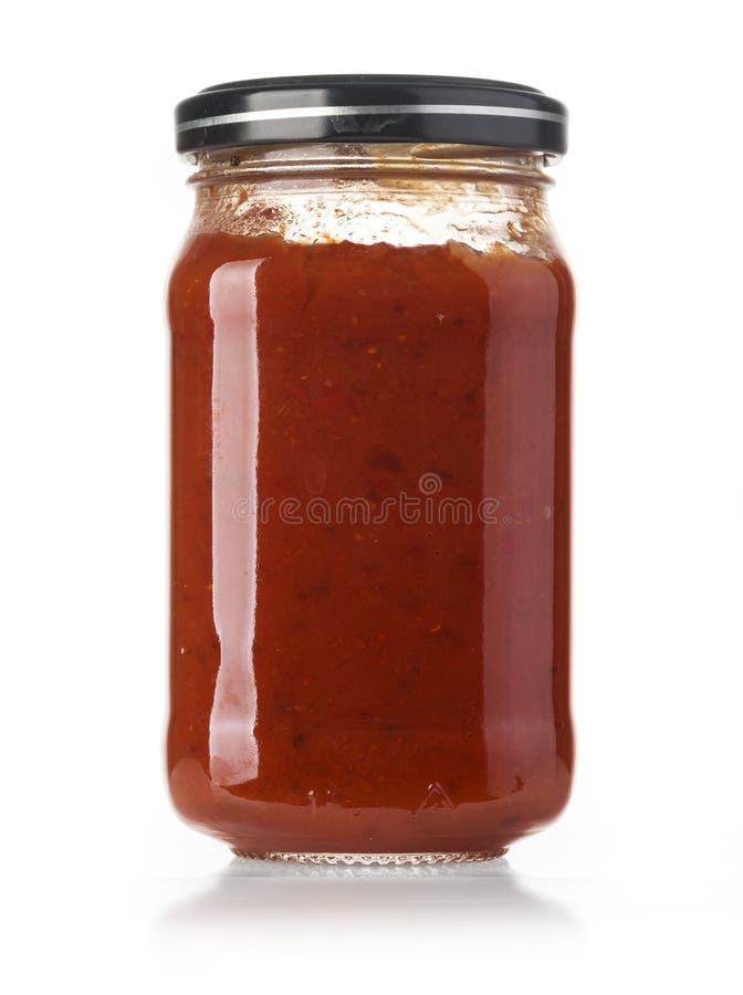 Barbecue Sauces in Glass Bottle Stock Image Image of container