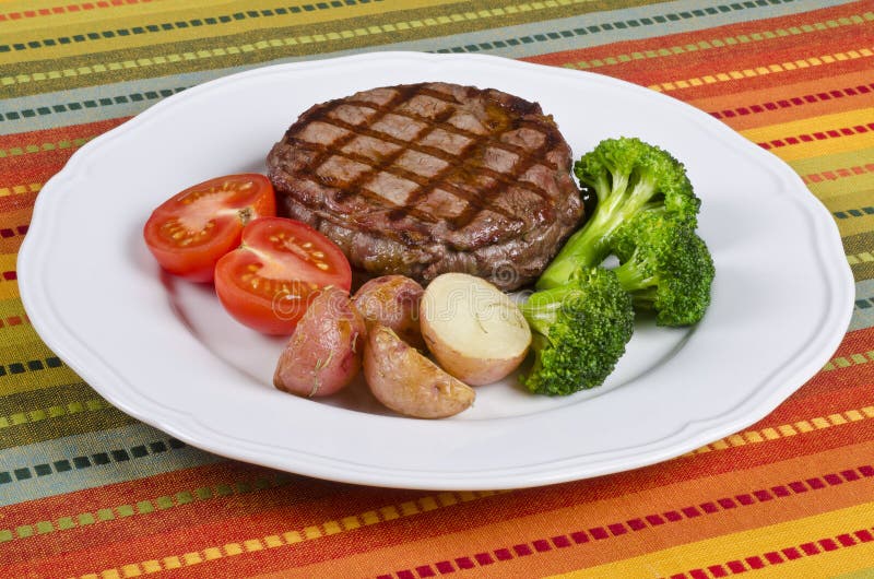 Barbecued Beef Steak and a Glass of Red Wine 2 Stock Image Image of