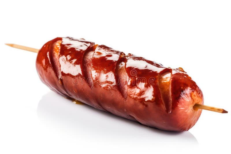 Barbecued Hot Dog or Italian Sausage on a Skewer, AI Generated Stock ...