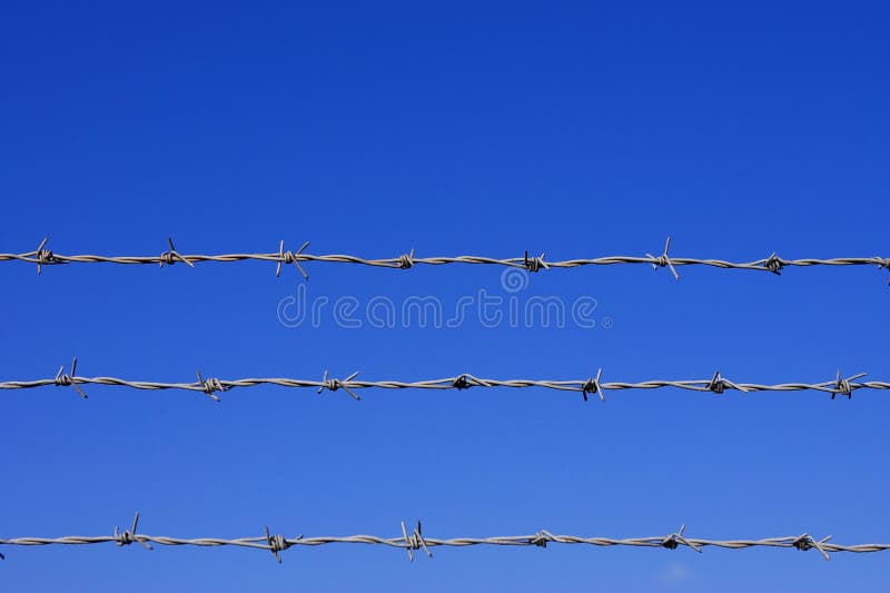 Barbed wire fence detail