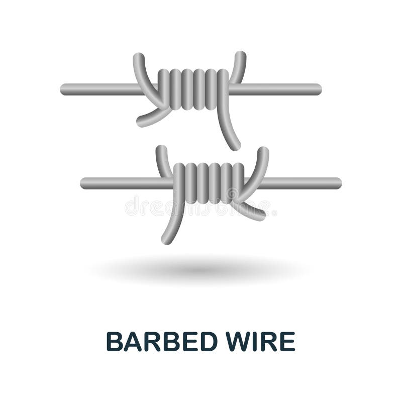 Barbed Wire Icon 3d Illustration from War Collection Stock Vector Barbed Wire Icon 3d Illustration from War Collection Stock Vector