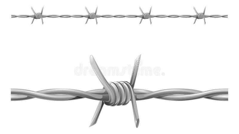 Barbed wire stock illustration
