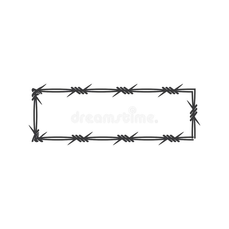 Barbed wire illustration vector vector illustration