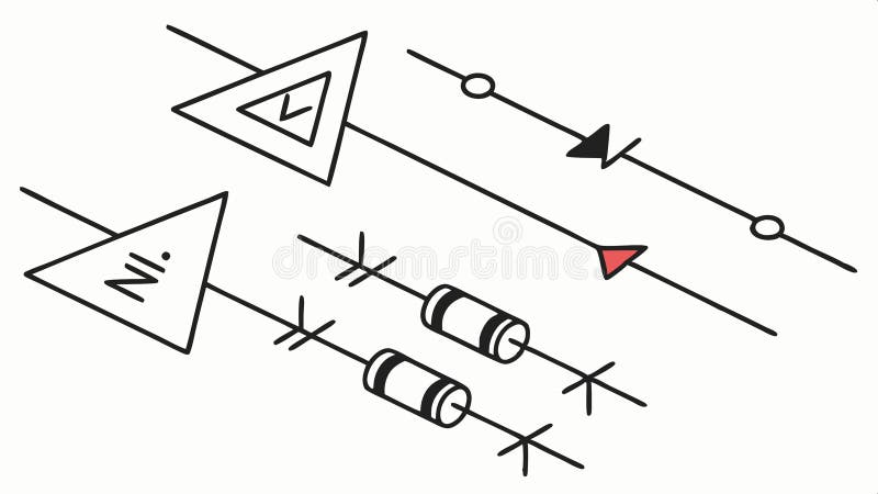 Barbed wire ribbon, security and boundary symbol vector design Generative AI stock illustration