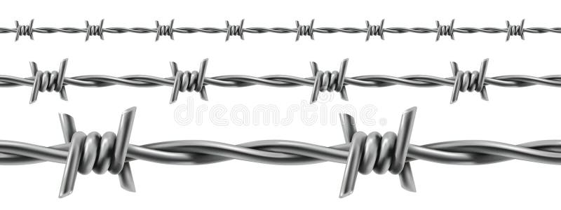 Barbed wire seamless, vector royalty free illustration