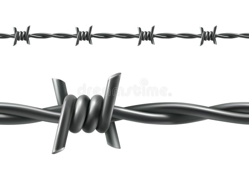 Barbed wire seamless vector royalty free illustration