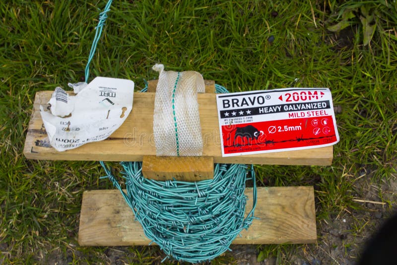Barbed Wire Used As Security Perimeter Fencing Editorial Photography